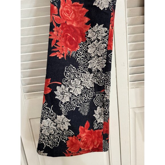 Vintage Womens Y2K Grip Jeans Floral Print Low Rise Sz 28 Bootcut Slim Rare Boho - Picture 10 of 16